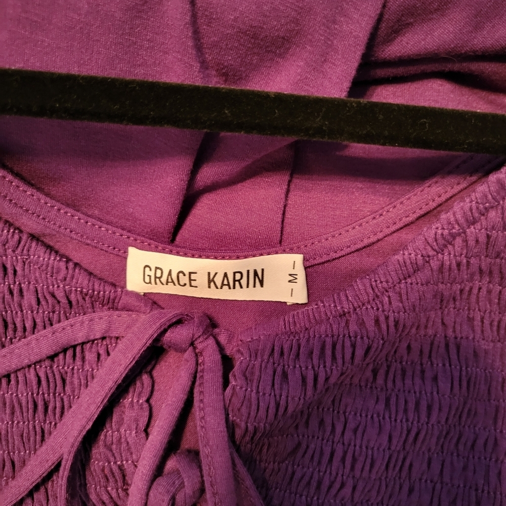 Grace Karin Elegant Purple Jumpsuit, Medium, NWOT - Picture 6 of 8